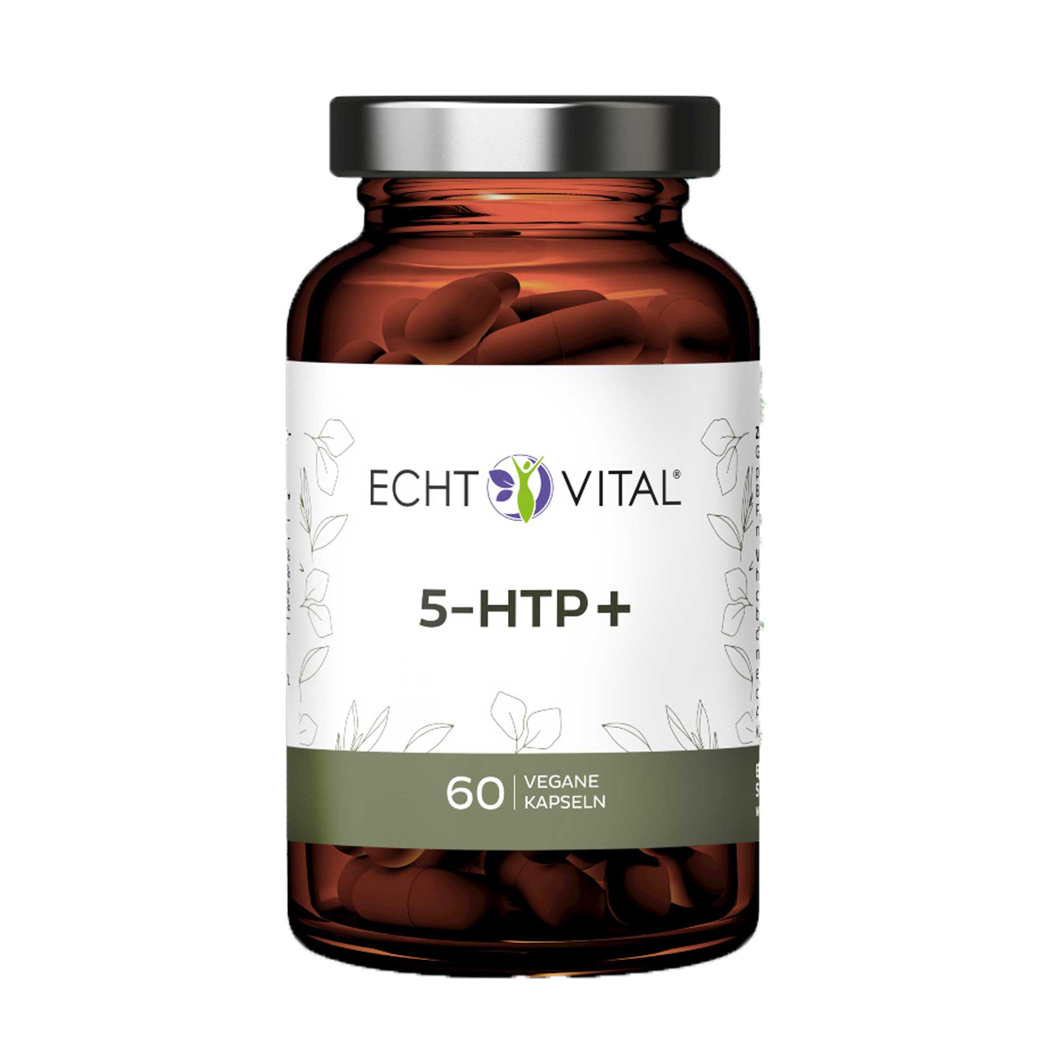 Echt Vital 5-HTP+ mit Vitamin B beinhaltet 60 Kapseln