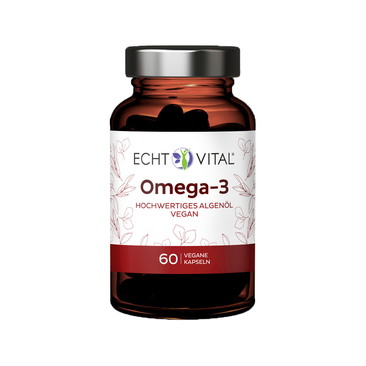 Vegane Omega 3 Kapseln von Echt Vital beinhaltet 60 Kapseln