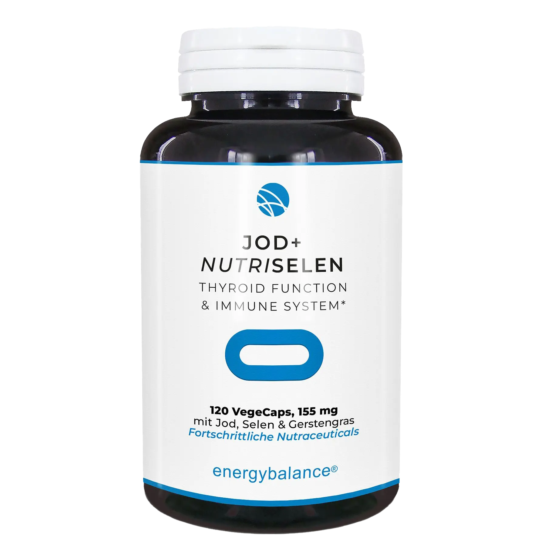 EnergyBalance Jod + NutriSelen mit Gerstengras, 120 Kapseln Schilddrüse EAN: 7640108209061