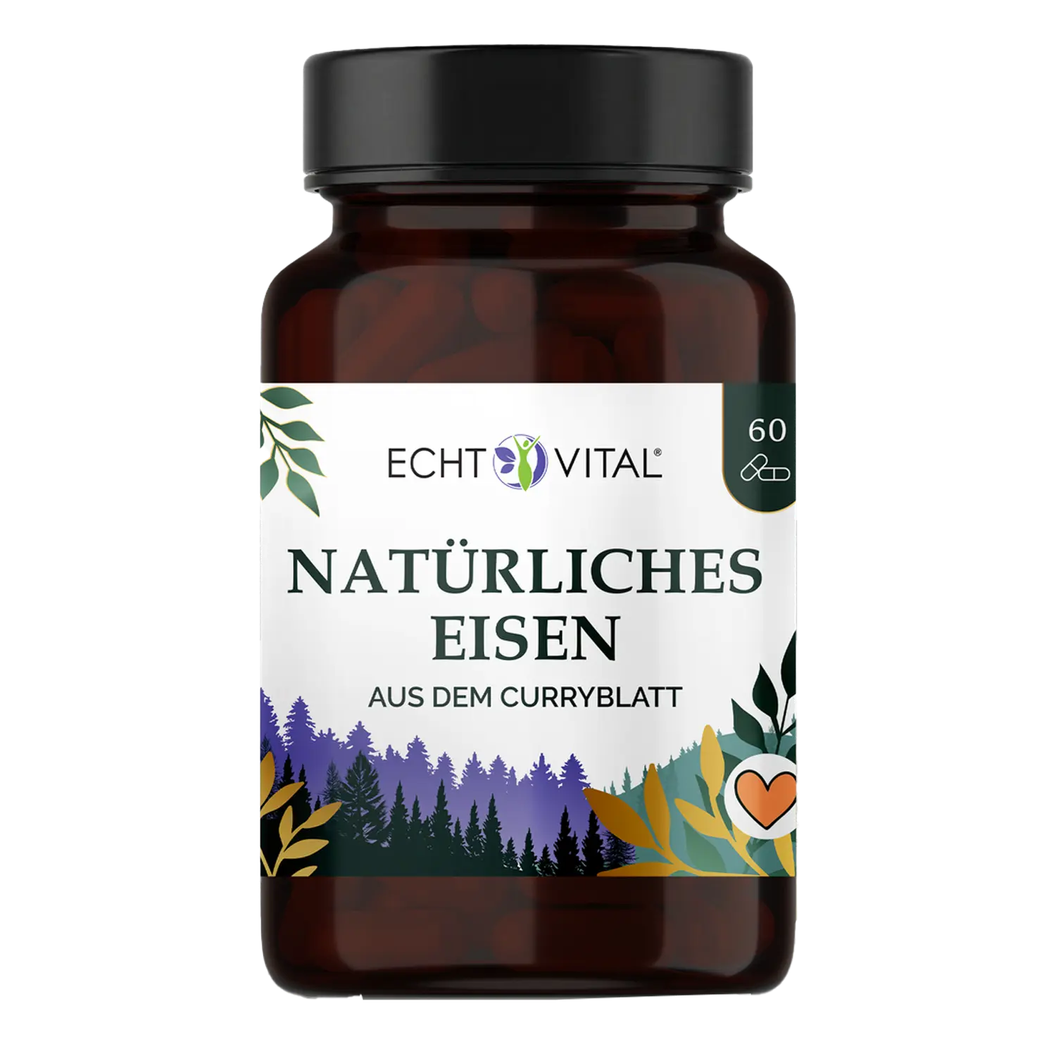 Echt Vital Ijzer uit kerrieblaadjes met acerola, 60 capsules  EAN: 4260635731281