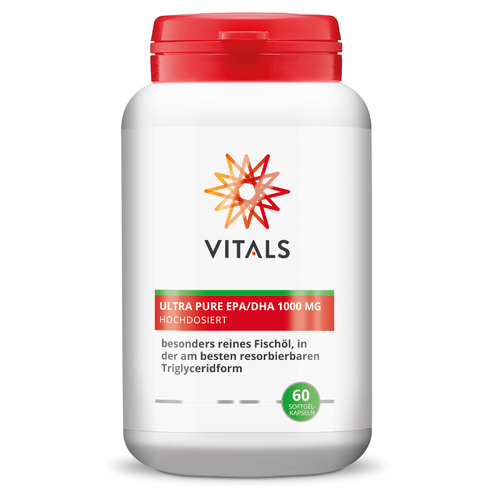 Vitals Ultra Pure EPA/DHA 1000 mg, 60 Softgel-Kapseln Herz EAN: 8716717004171