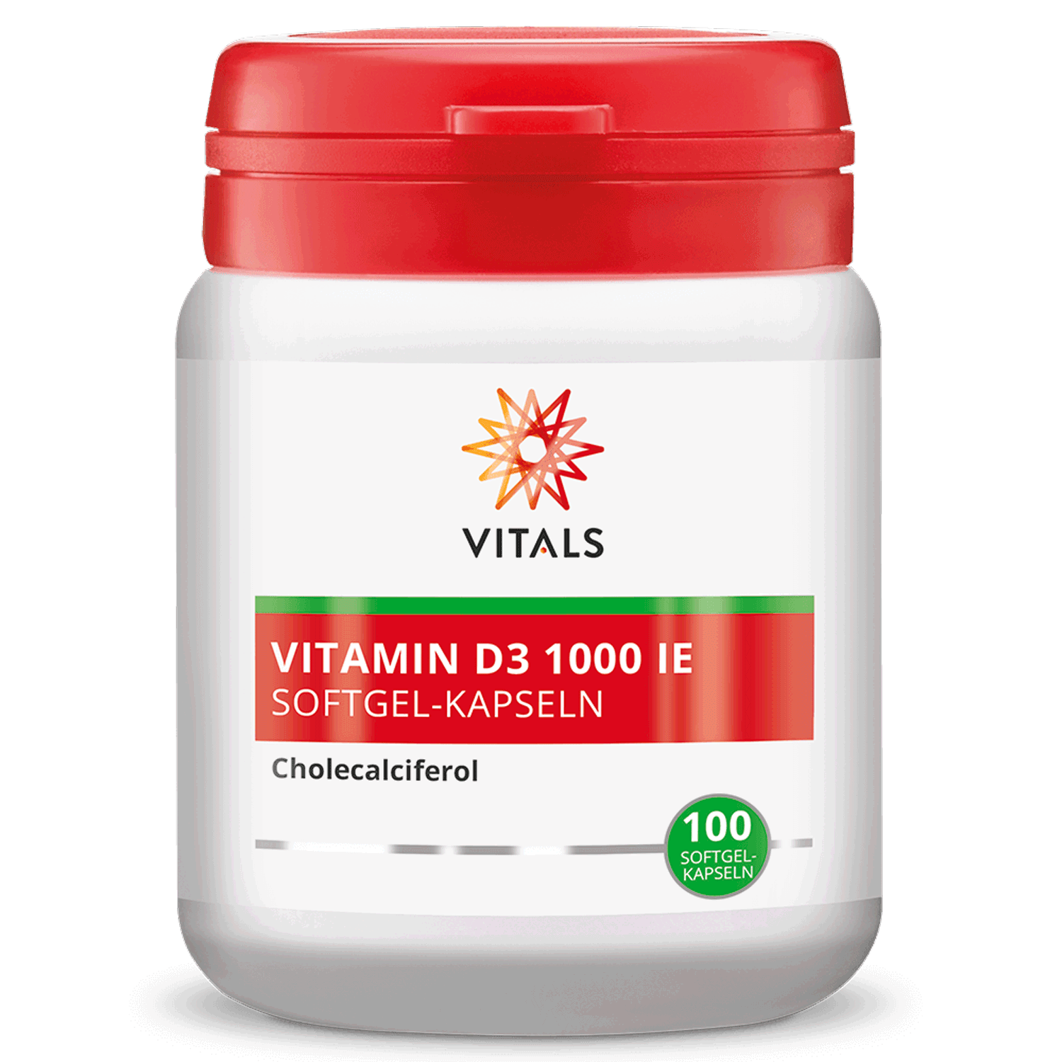 Vitamin D3 1000 IU, 100 softgel capsules