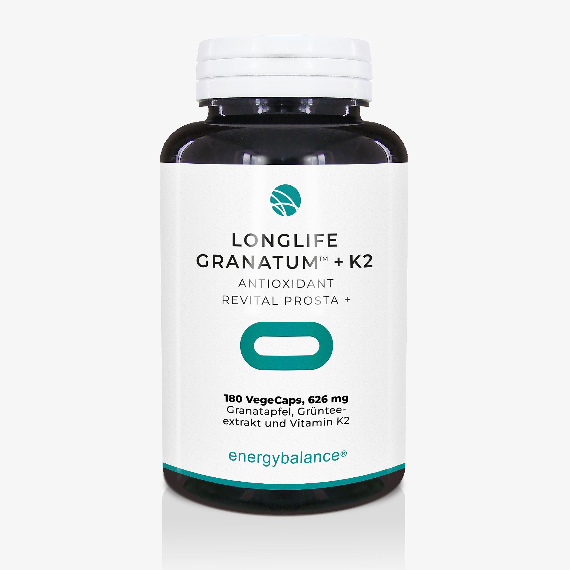 EnergyBalance Longlife Granatum + Vitamin K2, 180 VegeCaps Krebs EAN: 7640108200525