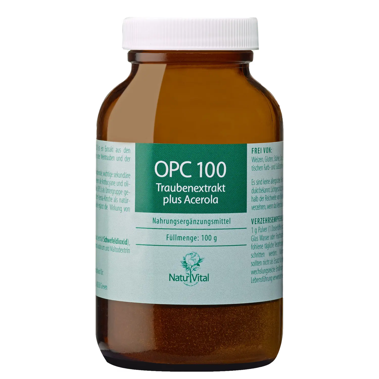 OPC 100 mit Acerola von Natur Vital beinhaltet 100 Gramm