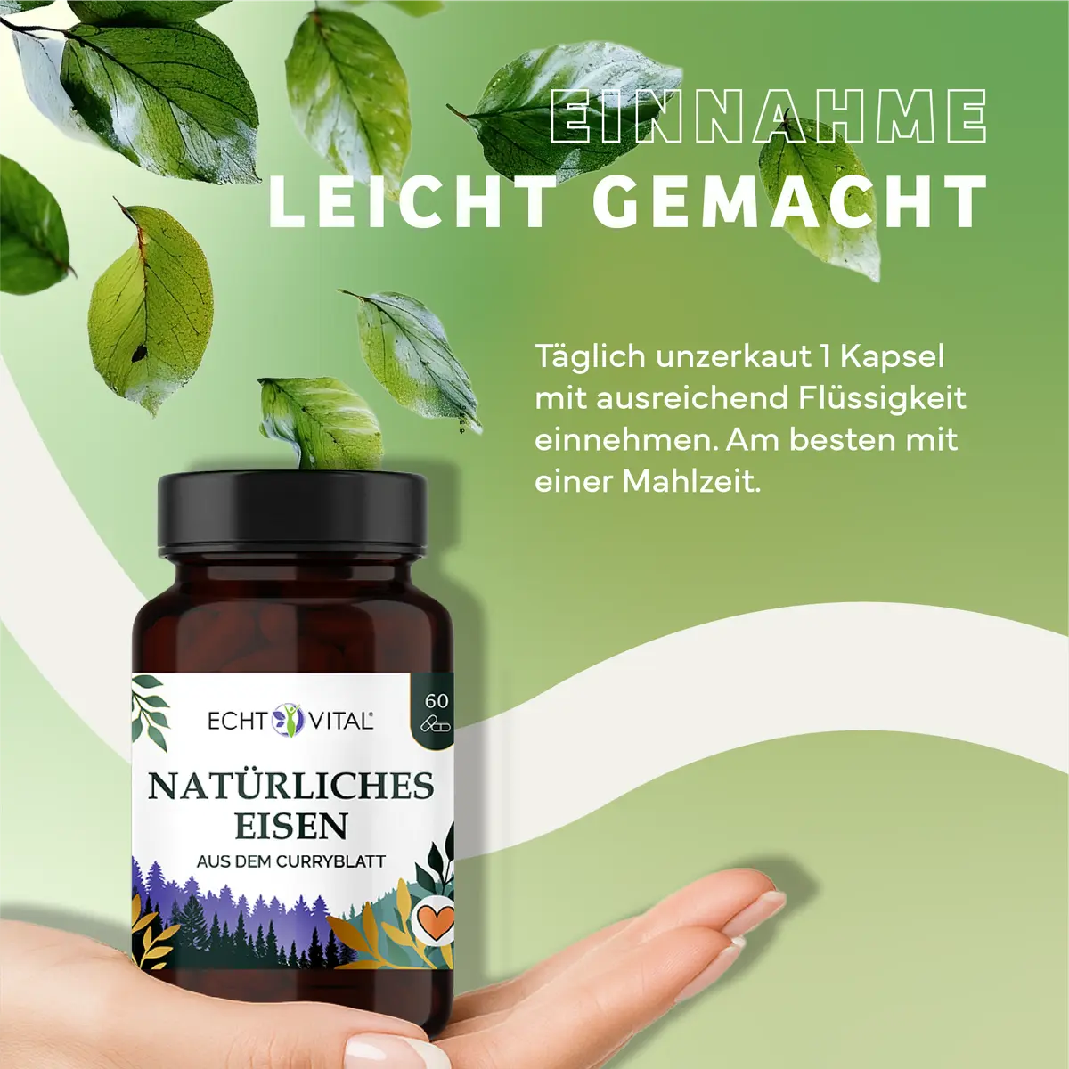Eisen aus dem Curryblatt mit Acerola, 60 Kapseln