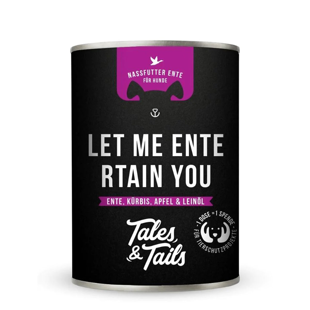 Let me ENTErtain you - Wet food duck for dogs, 400 g