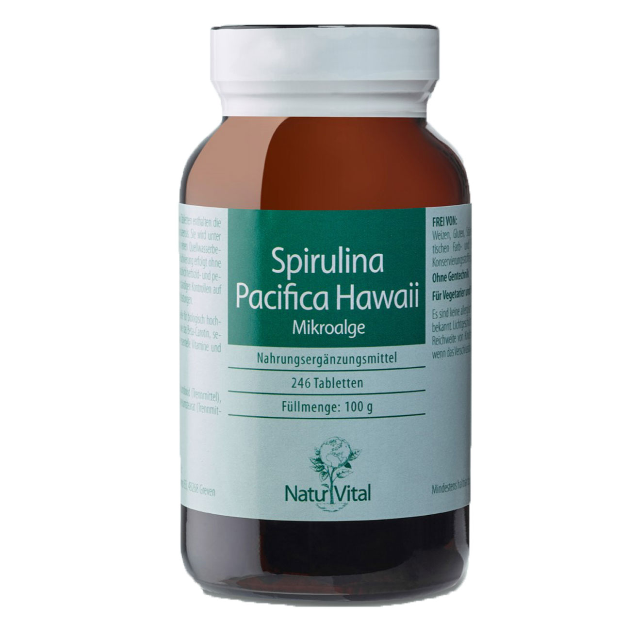 Spirulina Pacifica Hawaii von Natur Vital beinhaltet 200 Tabletten