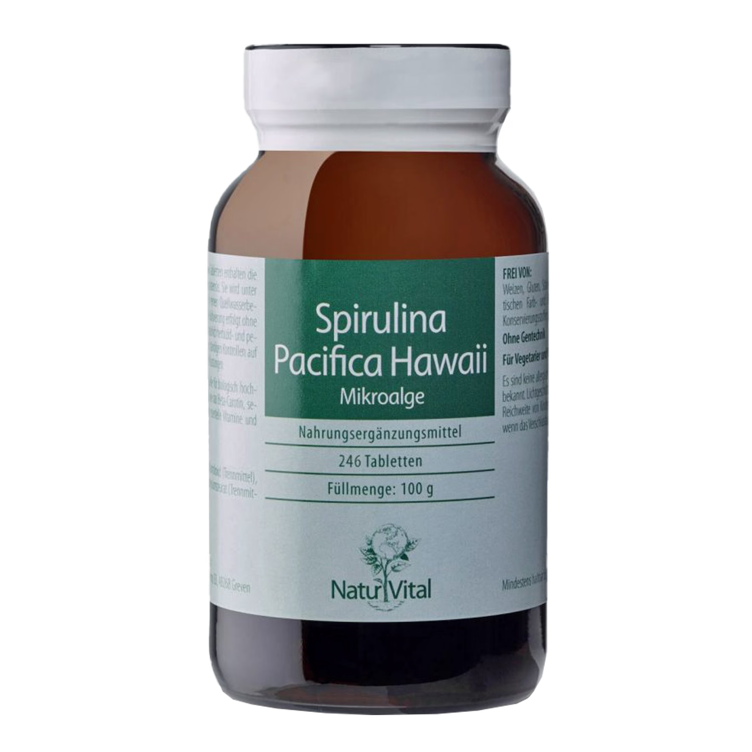 Spirulina Pacifica Hawaii Natur Vital 200 Tabletten Spirulina Pacifica Hawaii von Natur Vital beinhaltet 200 Tabletten