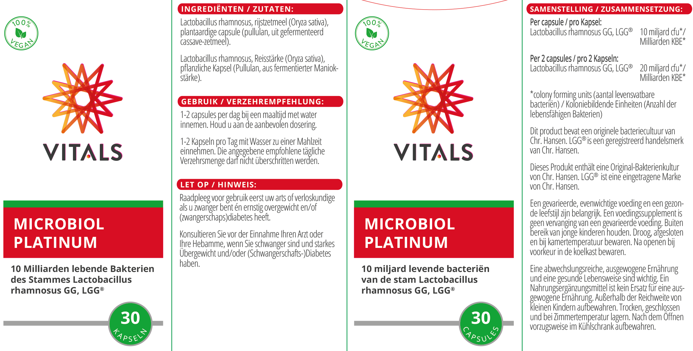 Vitals Microbiol Platinum, 30 Kapseln Darmflora EAN: 8716717003723