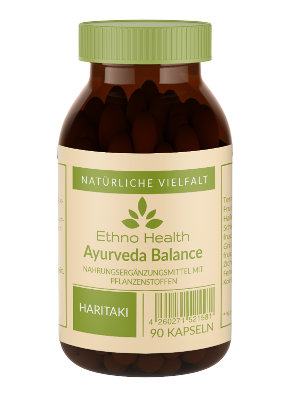 Ayurveda Balance Kapseln von Ethno Health beinhaltet 90 Kapseln