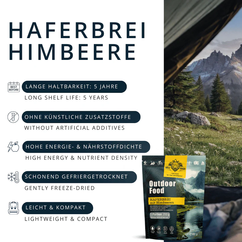 Wolftrack Haferbrei mit Himbeeren  EAN: 9120082323550