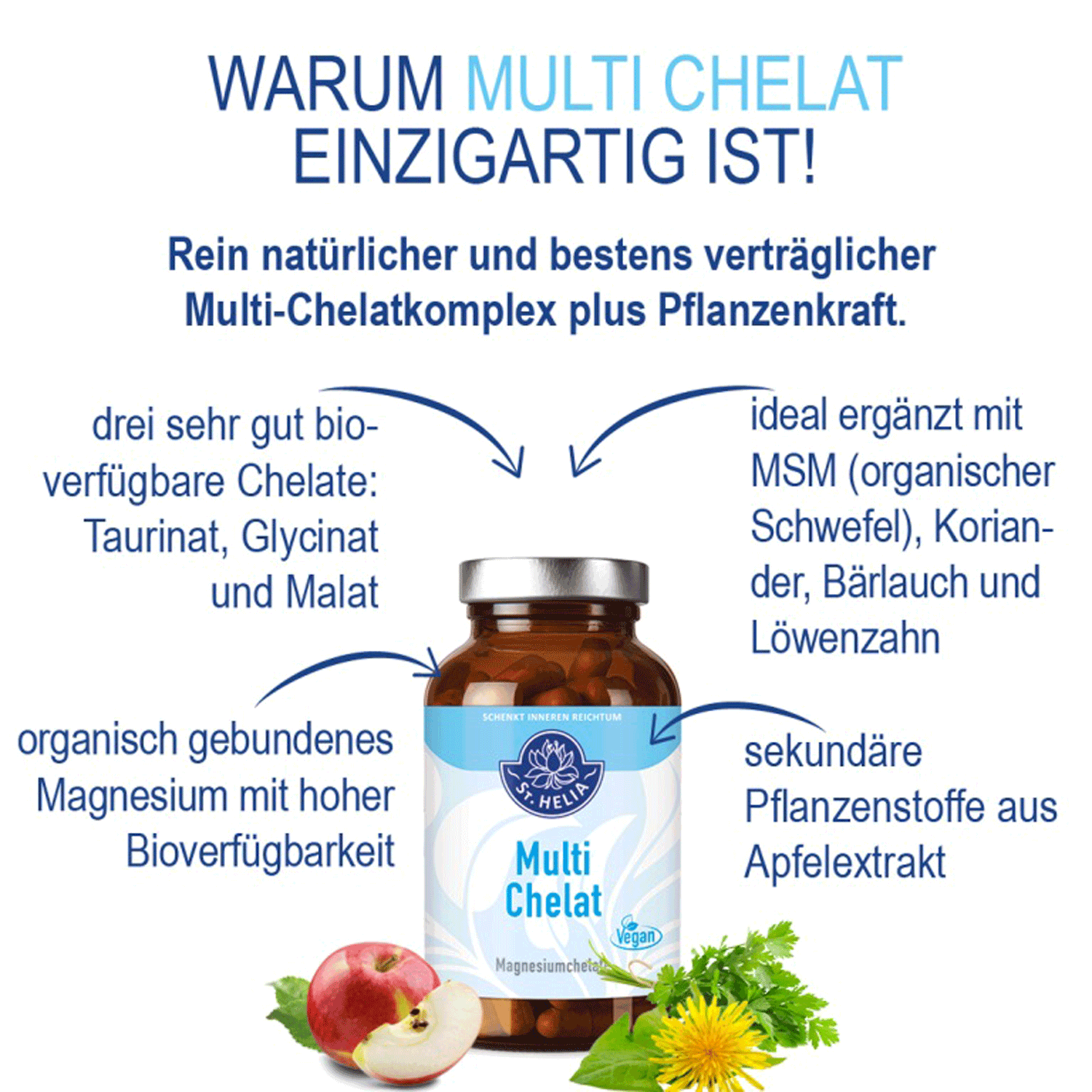 St. Helia Multi Chelat Magnesium, 180 Kapseln  EAN: 4260296430950