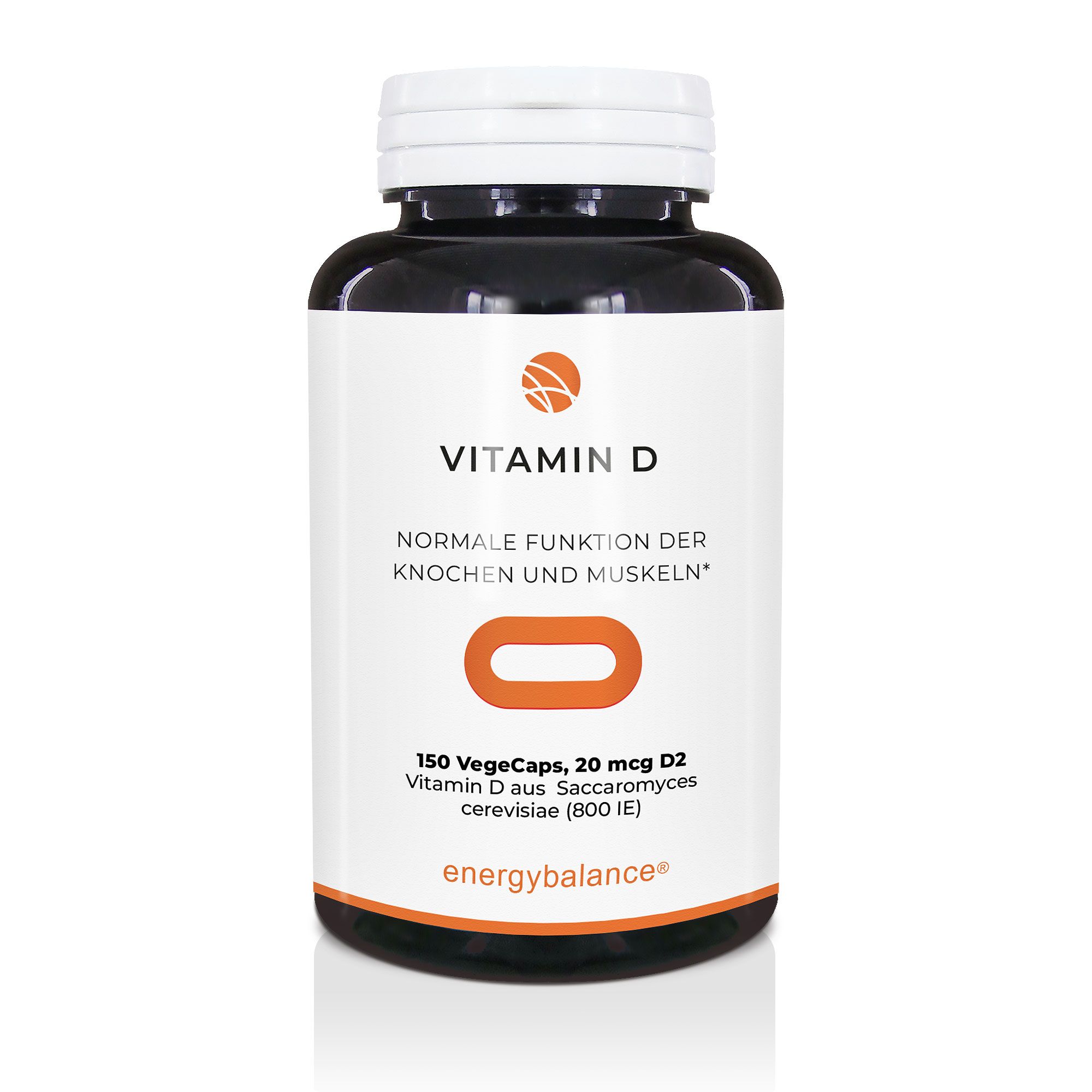 EnergyBalance Vitamin D, 20 mcg (800 UI), 150 VegeCaps  EAN: 7640108209719