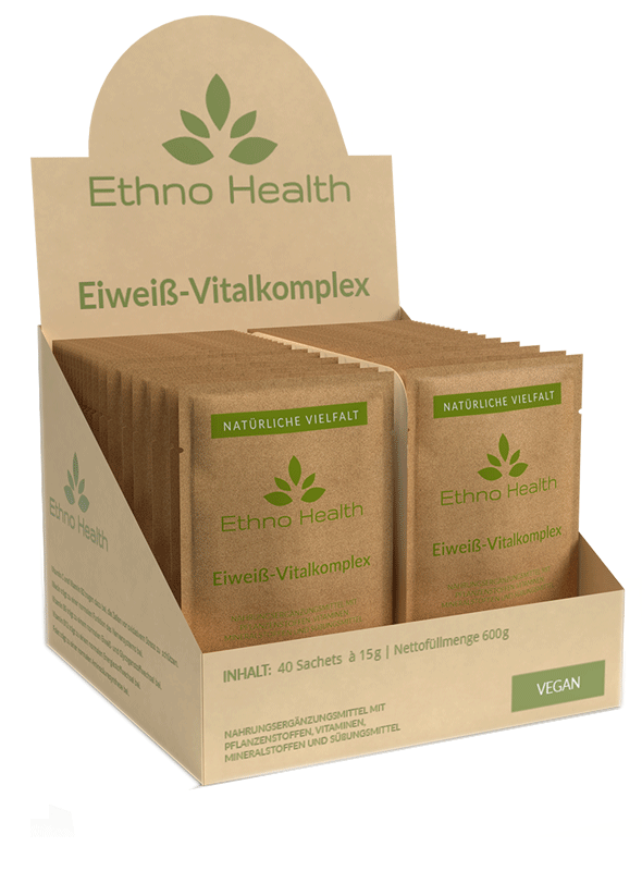 Ethno Health Eiweiss-Vitalkomplex, 600 g in 40 Sachets je 15 g  EAN:
