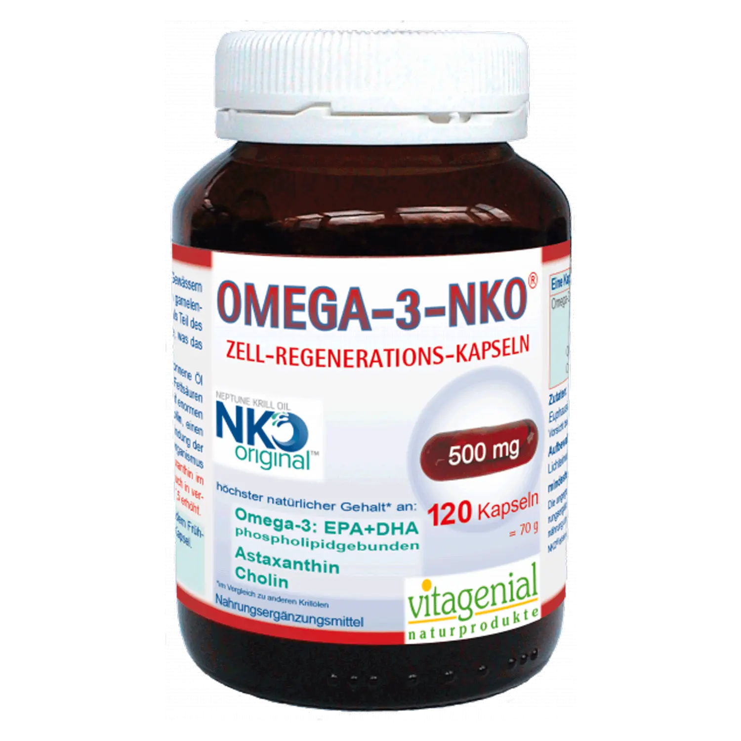 Omega 3 NKO Krillöl von Vitagenial in 120 Kapseln Version