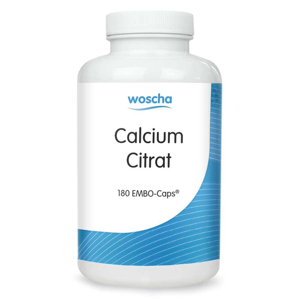 Woscha Calcium Citrat organisch von podo medi beinhaltet 180 Kapseln