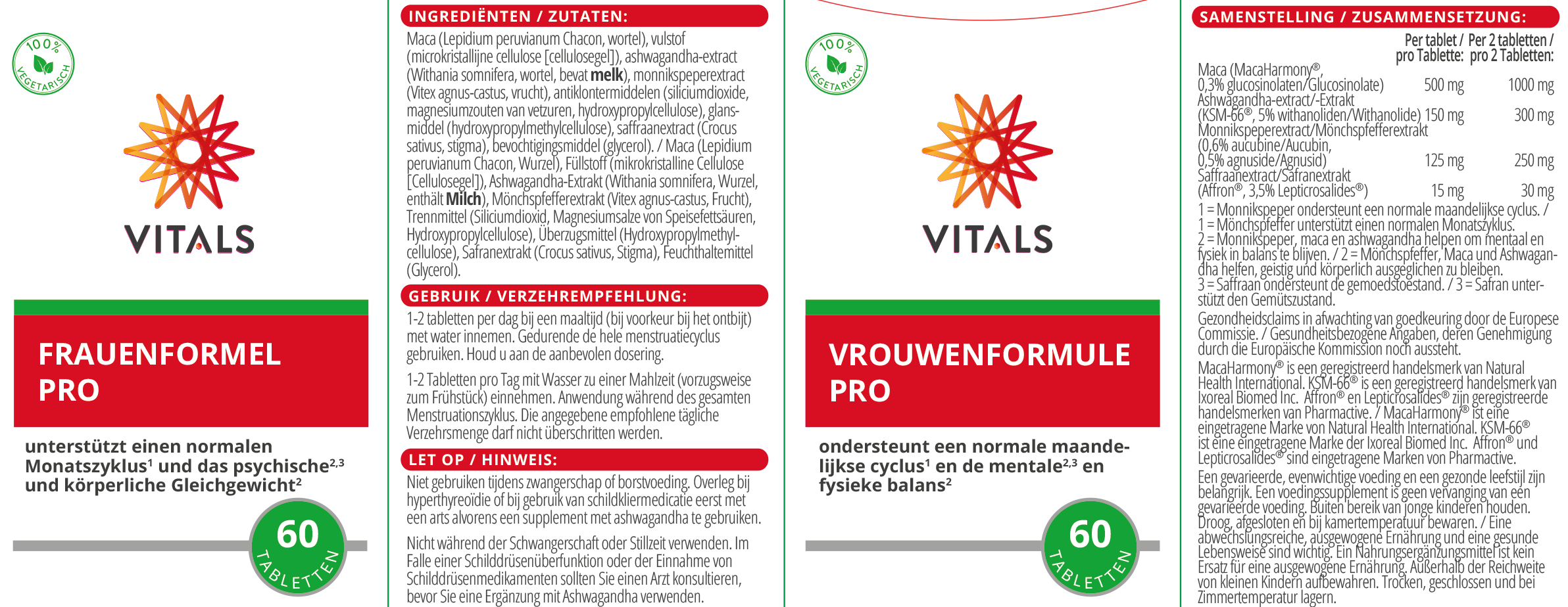 Vitals Frauenformel Pro, 60 Tabletten  EAN: 8716717003754