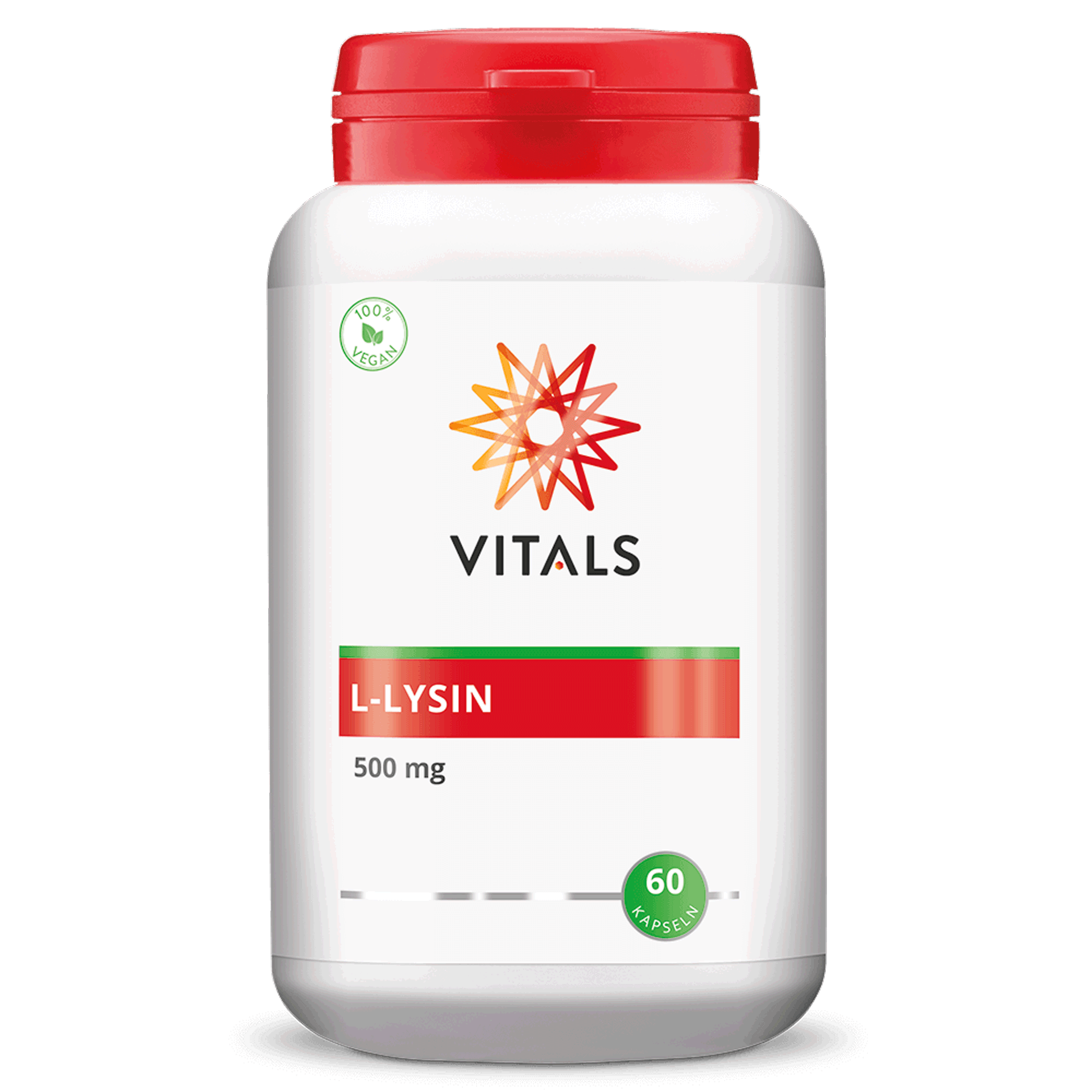 Vitals L-Lysin 500 mg, 60 Kapseln  EAN: 8716717002825