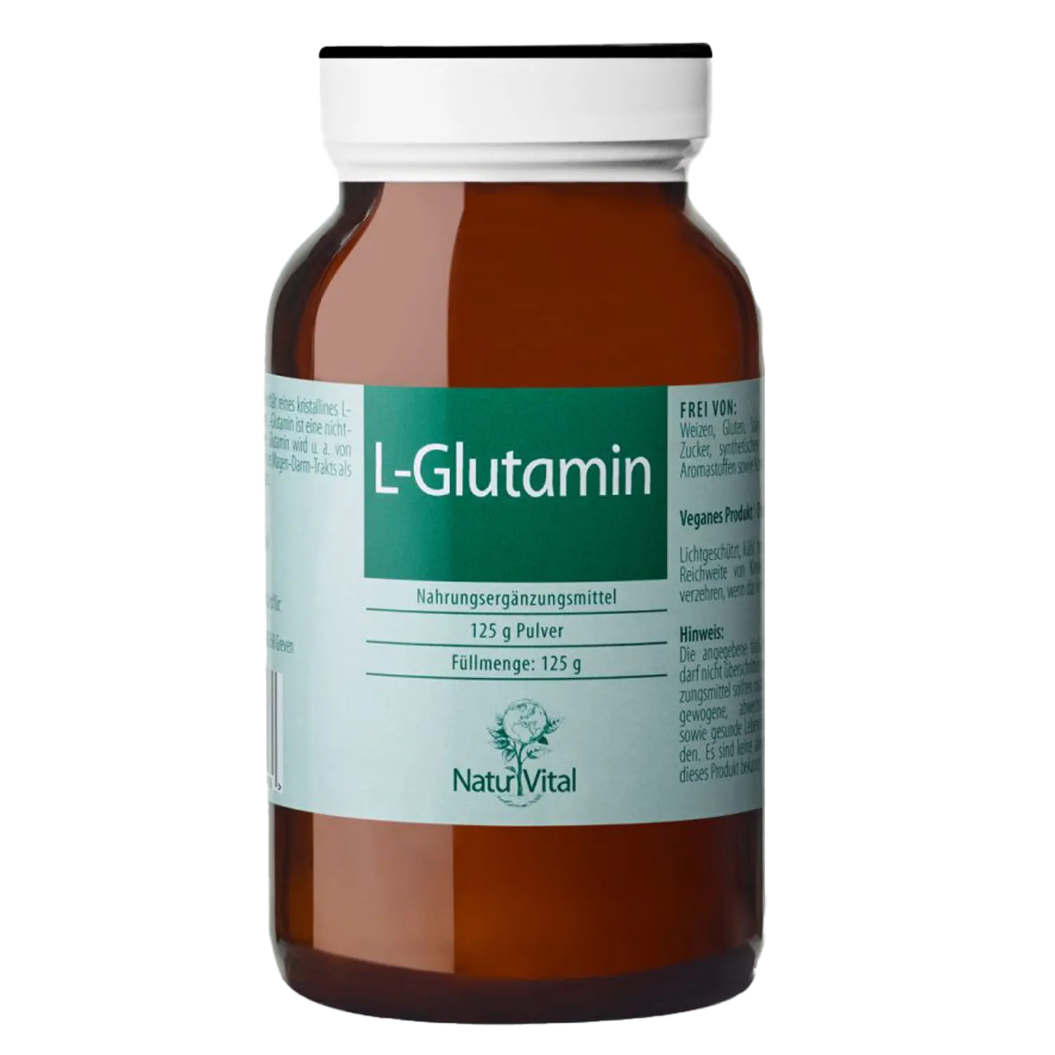 Natur Vital L-Glutamin, 125 g Pulver  EAN: 4262512990354