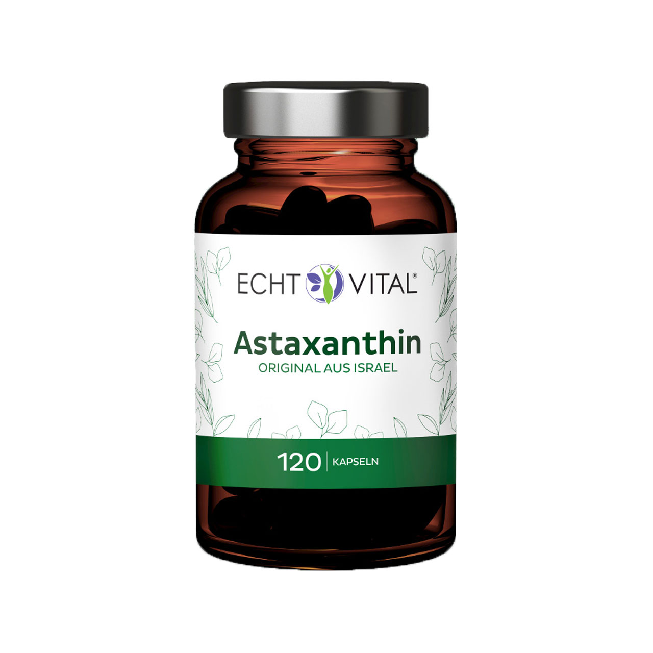 Echt Vital Astaxanthin aus Israel beinhaltet 120 Kapseln