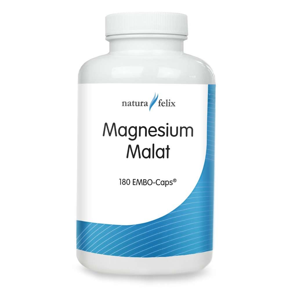Natura Felix Magnesium Malat von podo medi beinhaltet 180 Kapseln