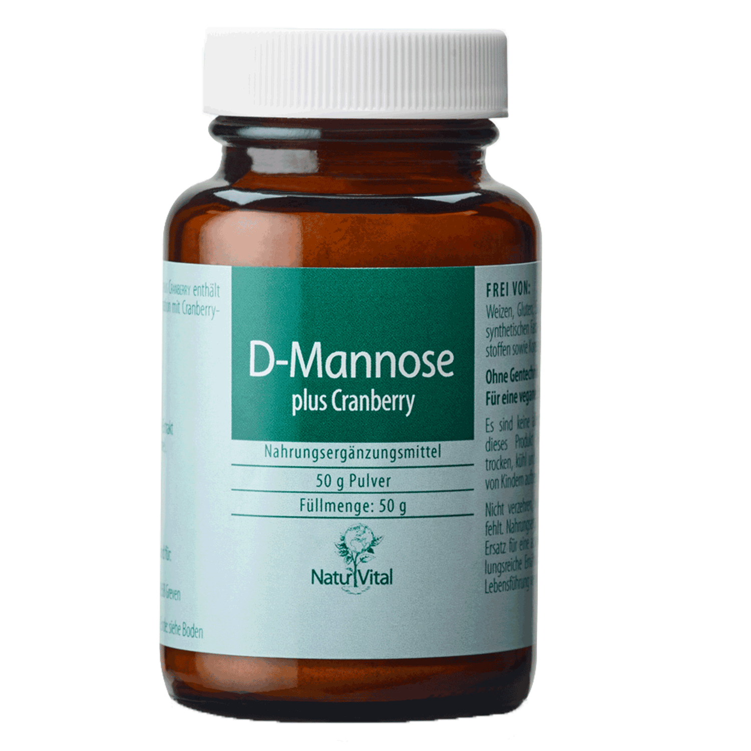Natur Vital D-Mannose plus Cranberry, 50 g Mannose EAN: 4262512990217