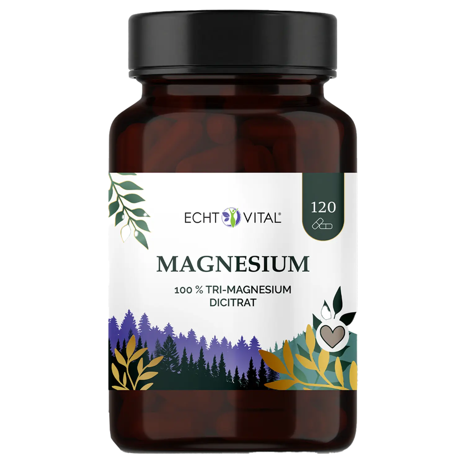 Echt Vital Tri-magnesiumdicitraat capsules, 120 capsules Müdigkeit EAN: 4260635730147