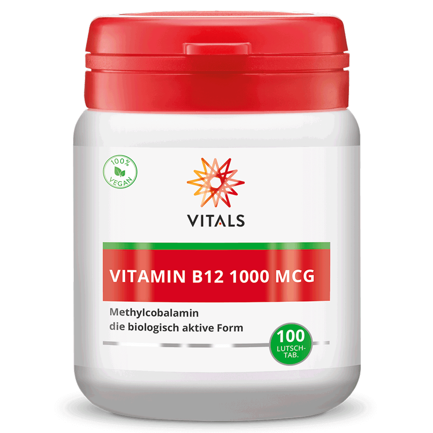Vitals Vitamin B12 1000 mcg, 100 Lutschtabletten Methylcobalamin aktives Vitamin B12 EAN: 8716717002061