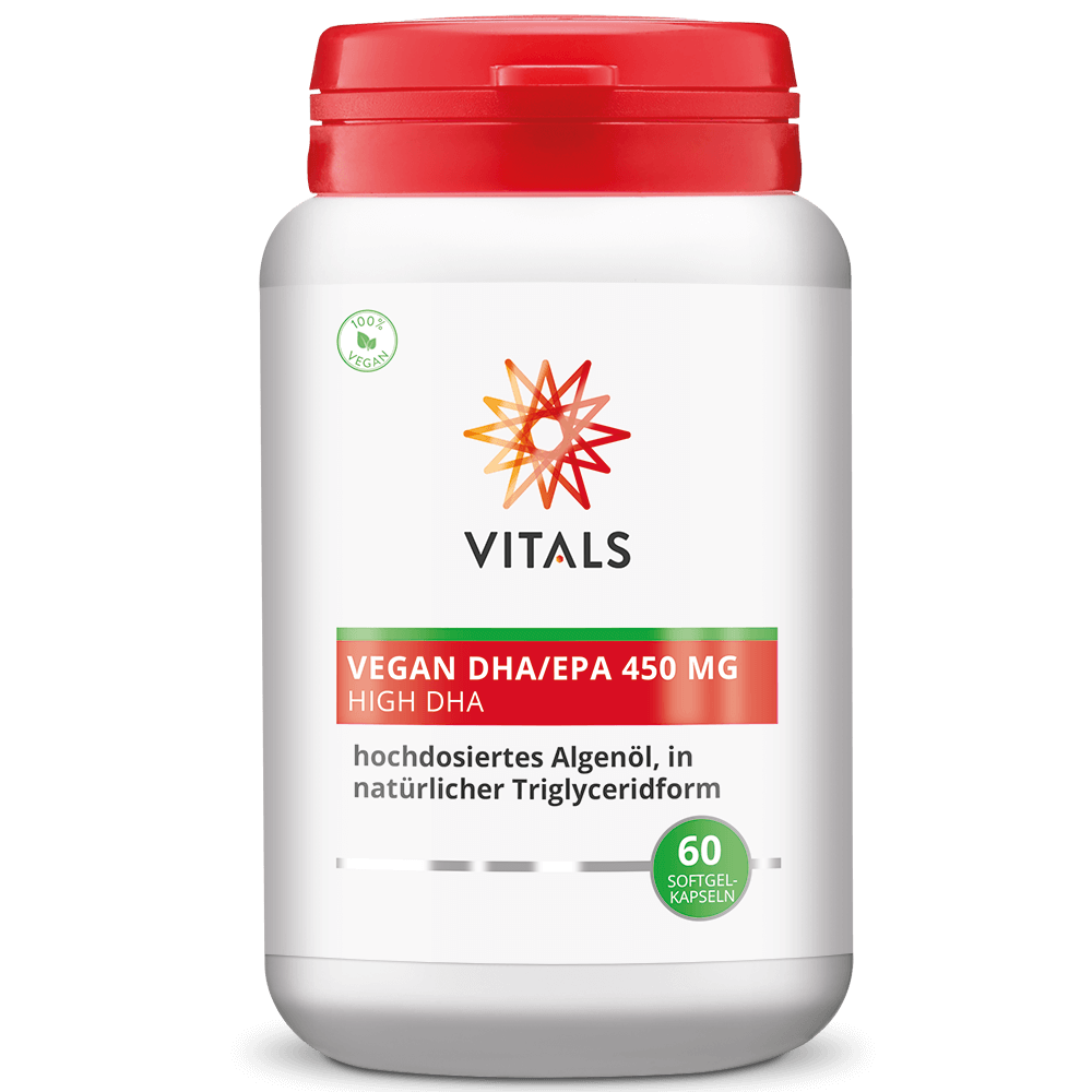 Vitals Vegan DHA/EPA 450 mg, 60 vegan Softgel-Kapseln  EAN: 8716717004287