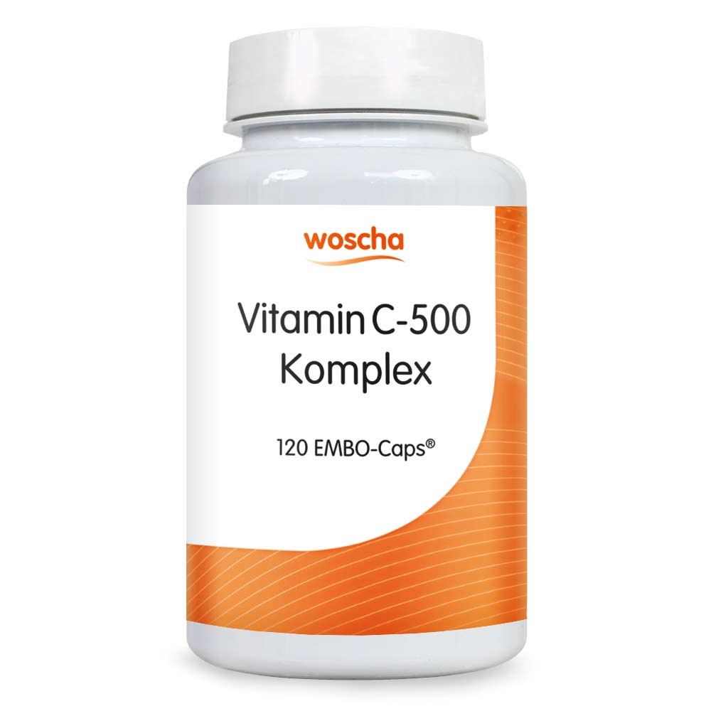 Woscha Vitamin C-500 Komplex von podo medi beinhaltet 120 Kapseln