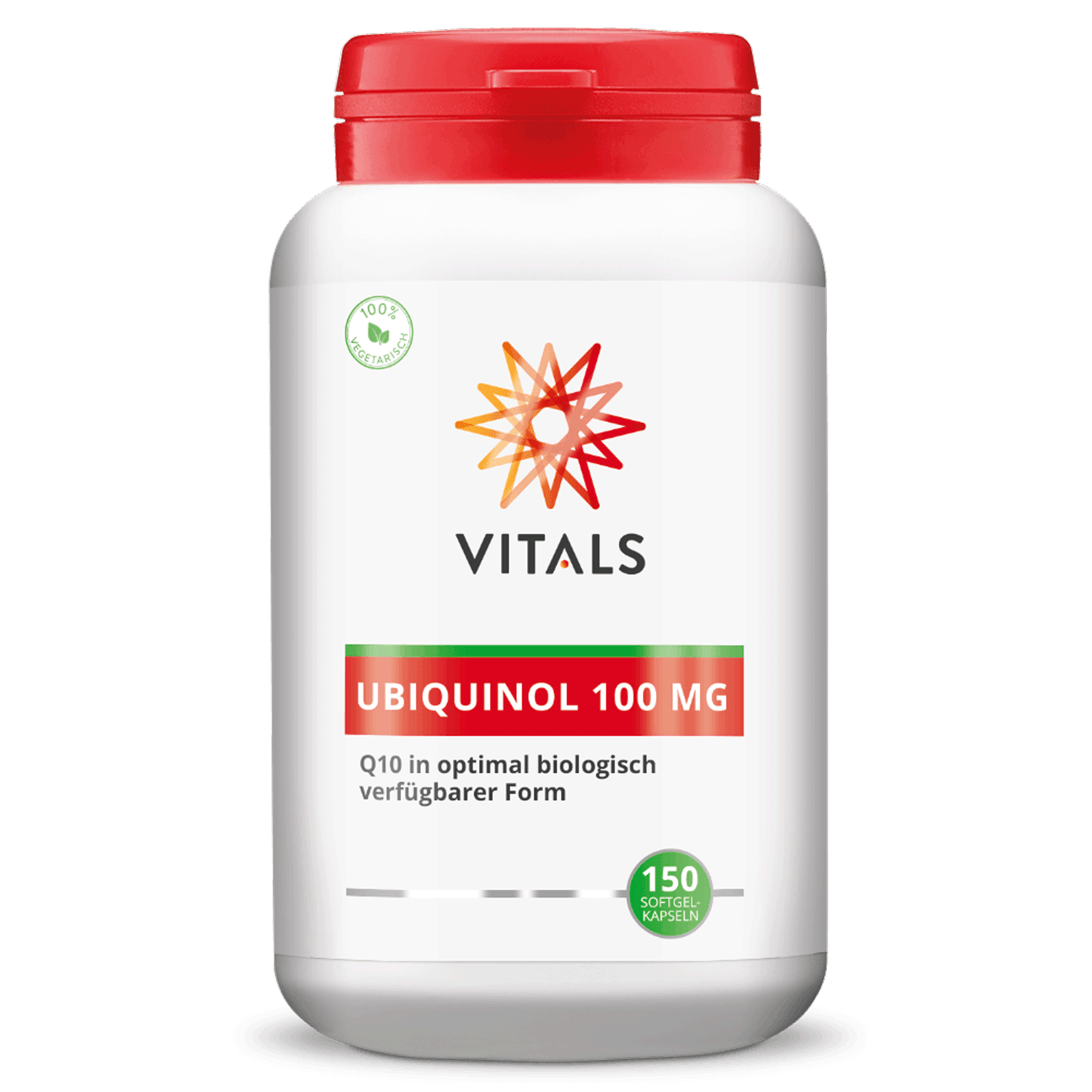 Vitals Ubiquinol 100 mg, 150 Softgel-Kapseln  EAN: 8716717001699