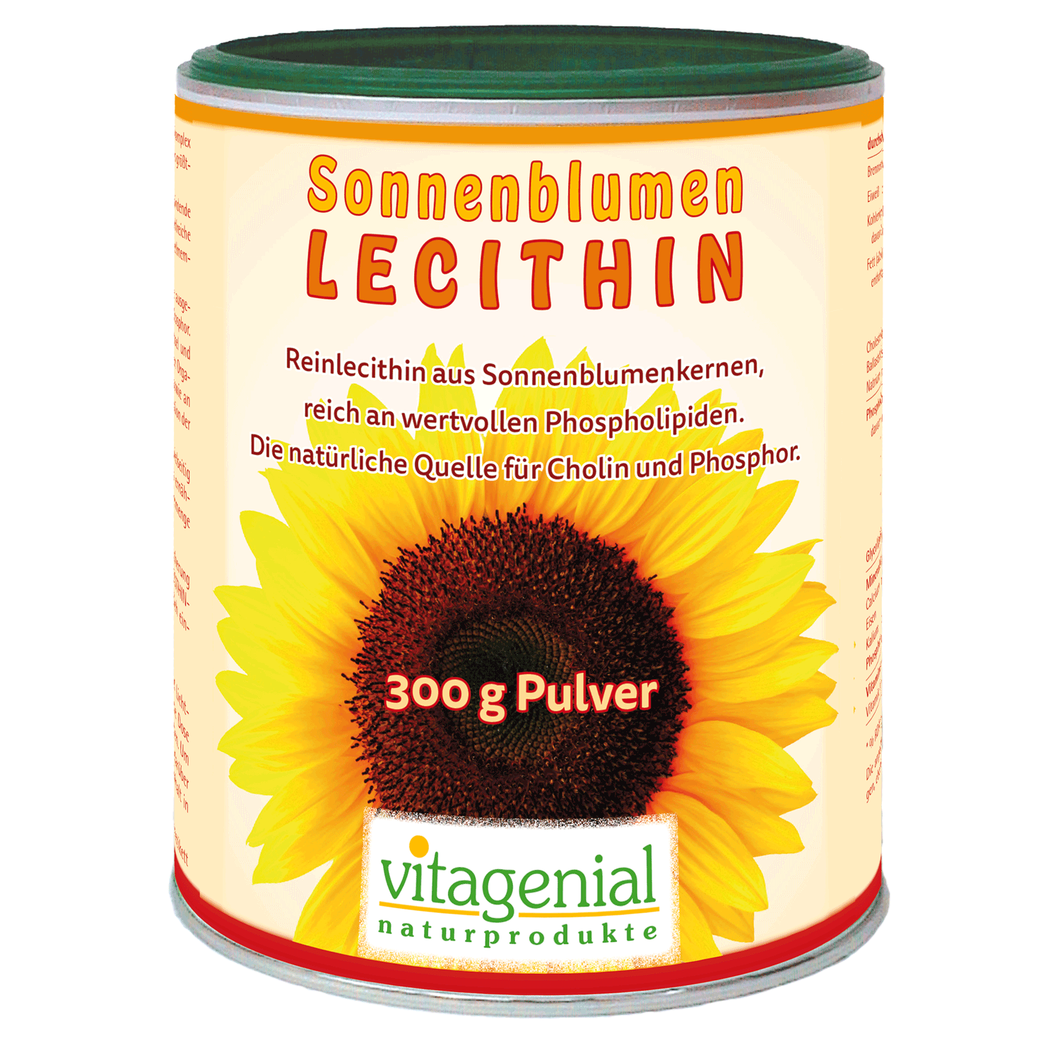 Sonnenblumen Lecithin Vitagenial 300g Pulver Vitagenial Sonnenblumen Lecithin als 300 Gramm Pulver