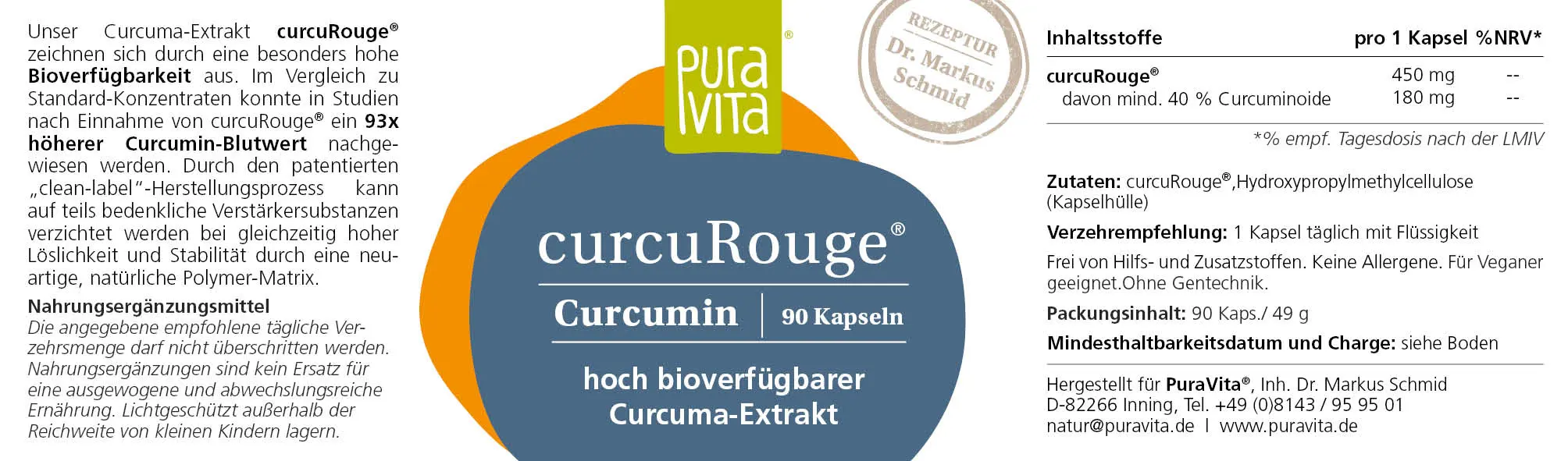 curcuRouge Curcuma Extrakt, 90 Kapseln