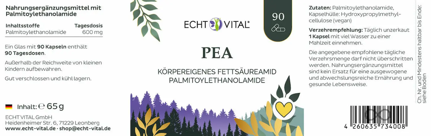 shopware AG PEA capsules - palmitoylethanolamide, 90 capsules  EAN: 4260635734008