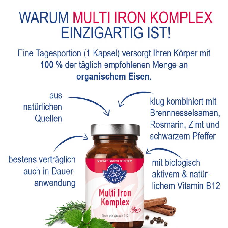 St. Helia Multi Iron Komplex Eisen, 90 Kapseln  EAN: 4260296430912