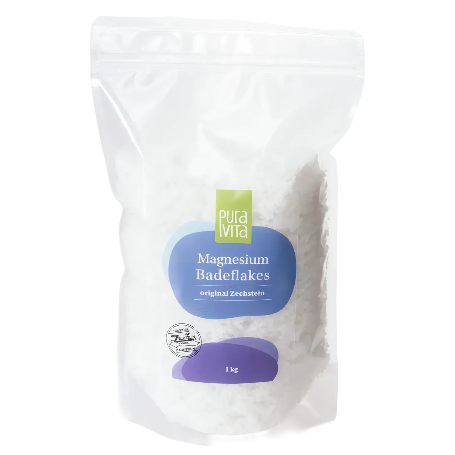 PuraVita Magnesium Chlorid Flakes Zechstein, 1 kg Müdigkeit EAN:
