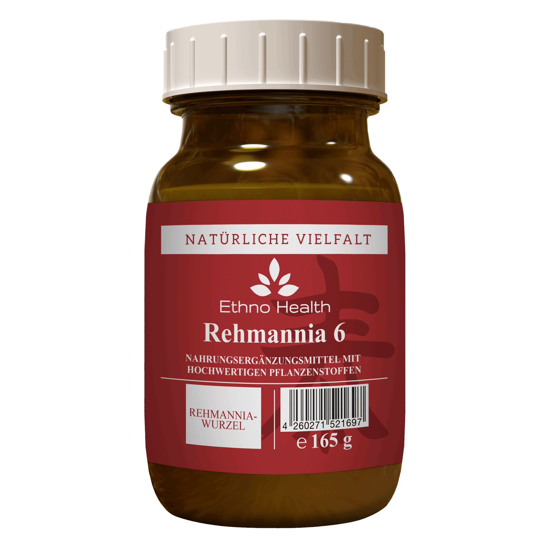 Ethno Health Rehmannia 6, 165 g powder TCM; Chinese recipe; Yin deficiency; Rehmannia root EAN: 4260271521697