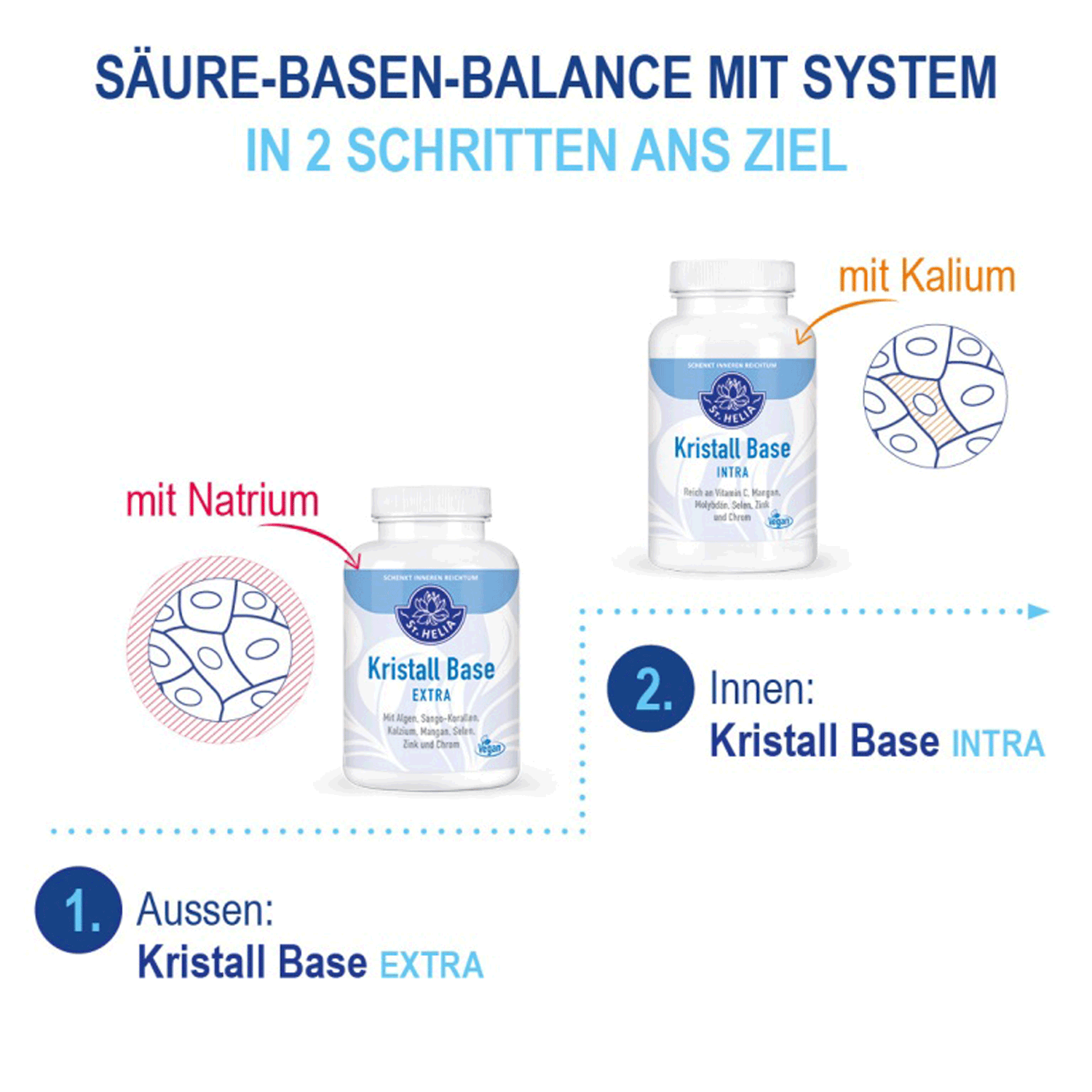 St. Helia Kristall Base INTRA, 150 Kapseln säure-basen-stoffwechsel-kur EAN: 4260296430097