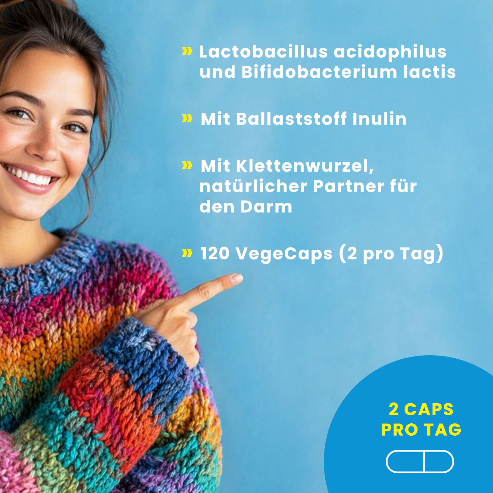 EnergyBalance Coloflora Biotic, probiotische Kulturen (20 Mrd KBE), 120 VegeCaps  EAN: 7640108203038