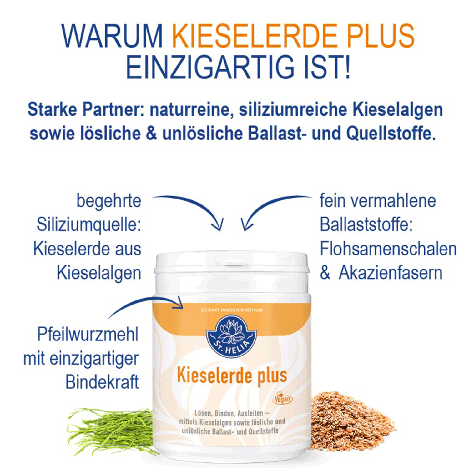 St. Helia Kieselerde plus, 210 g Pulver  EAN: 4260296430233