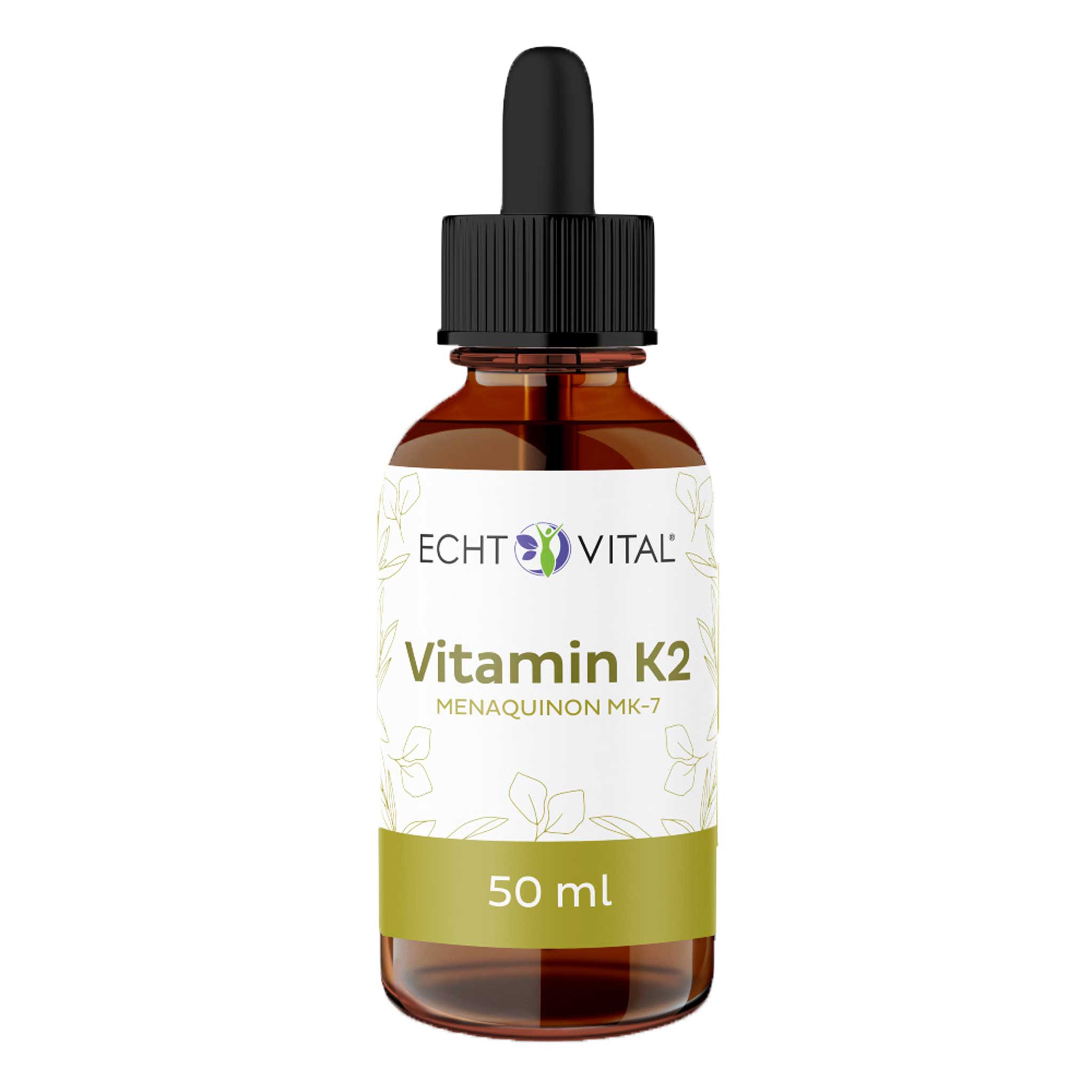 Vitamin K2 Tropfen von Echt Vital in 50 Milliliter Flasche