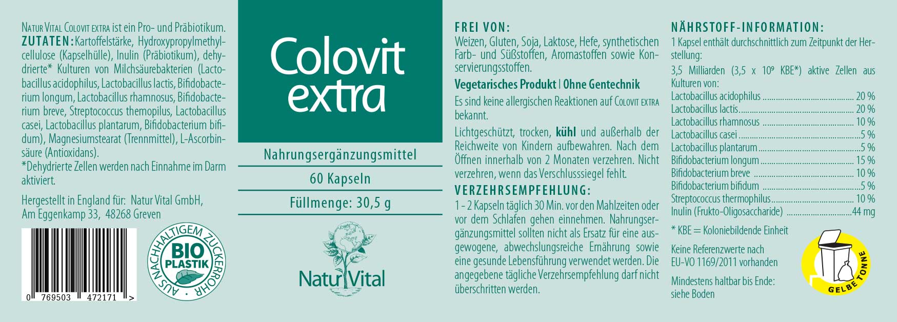 Colovit extra, 60 cápsulas