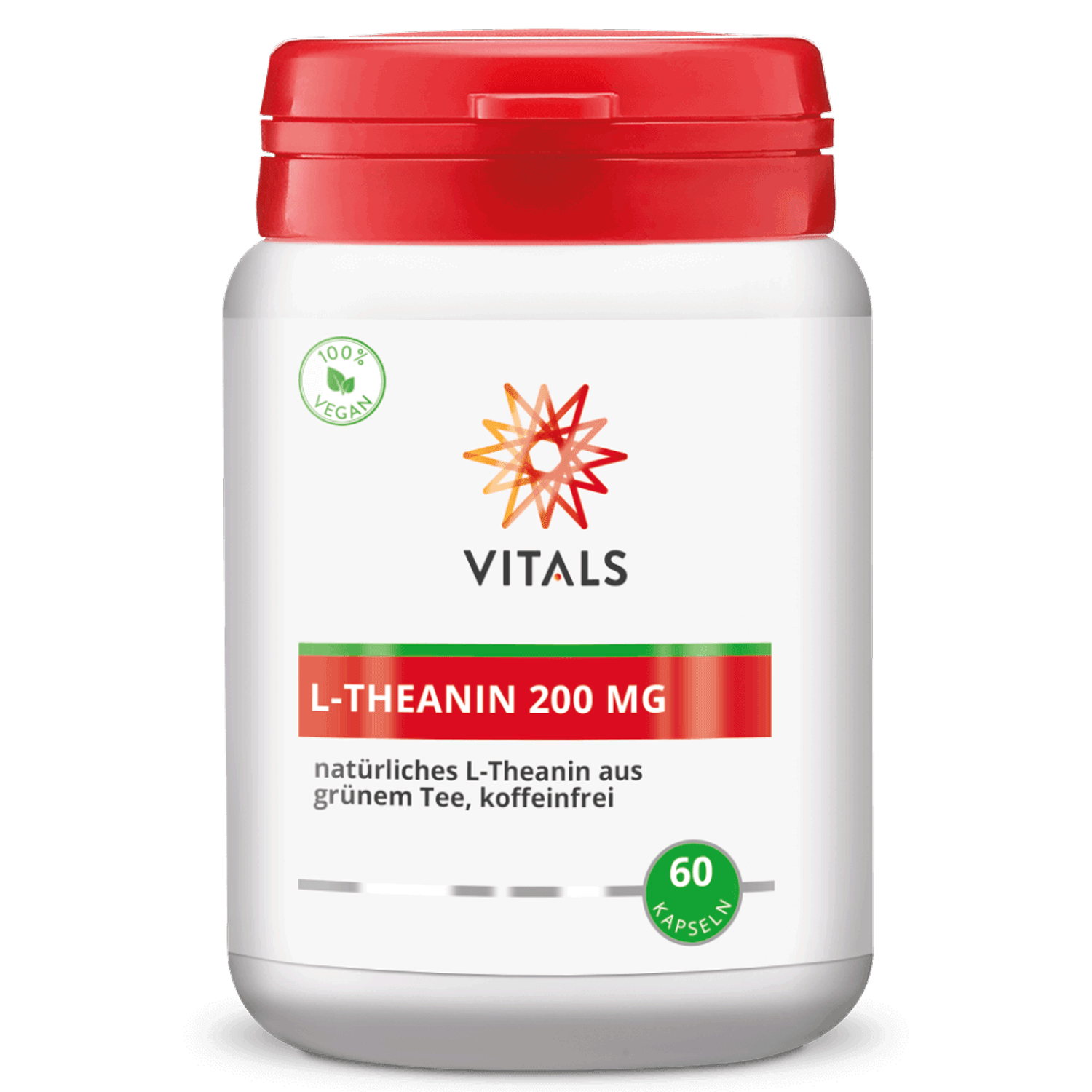 Vitals L-Theanin 200 mg, 60 Kapseln  EAN: 8716717004560