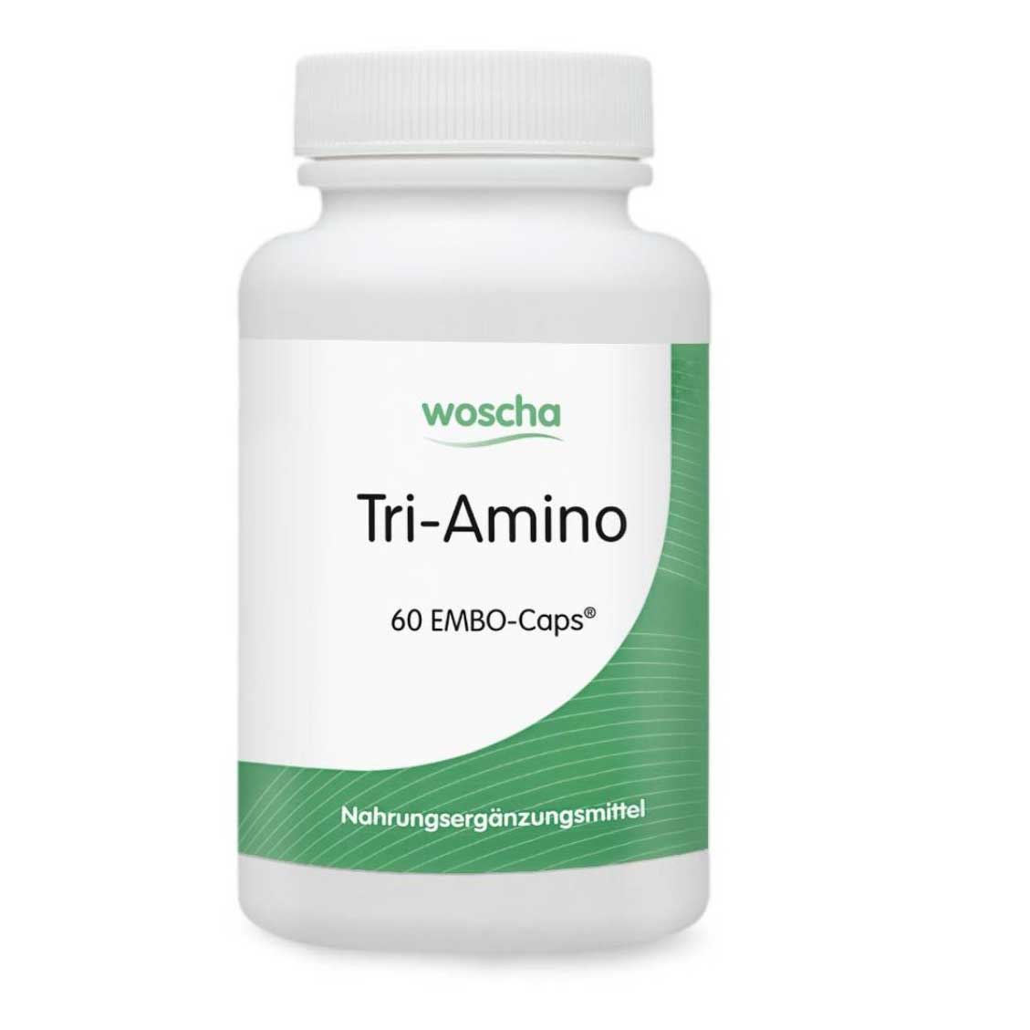 Woscha Tri-Amino podo medi 60 Kapseln Woscha Tri-Amino von podo medi beinhaltet 60 Kapseln