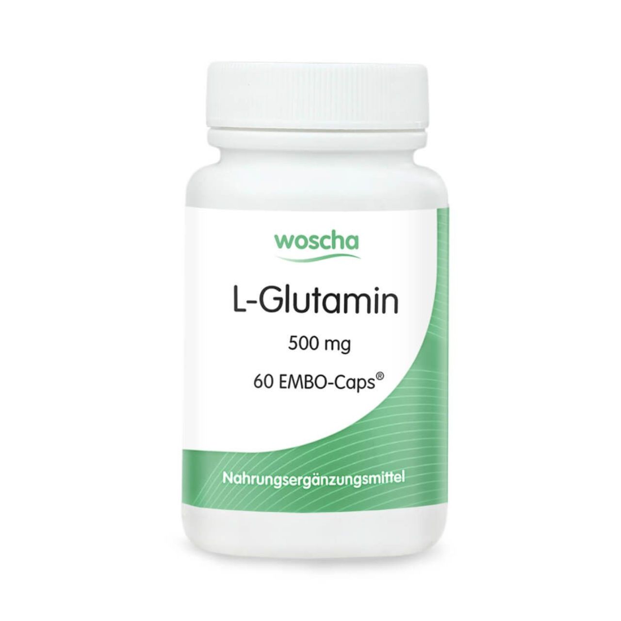 Woscha L-Glutamin 500 Milligramm von podo medi beinhaltet 60 EMBO-CAPS
