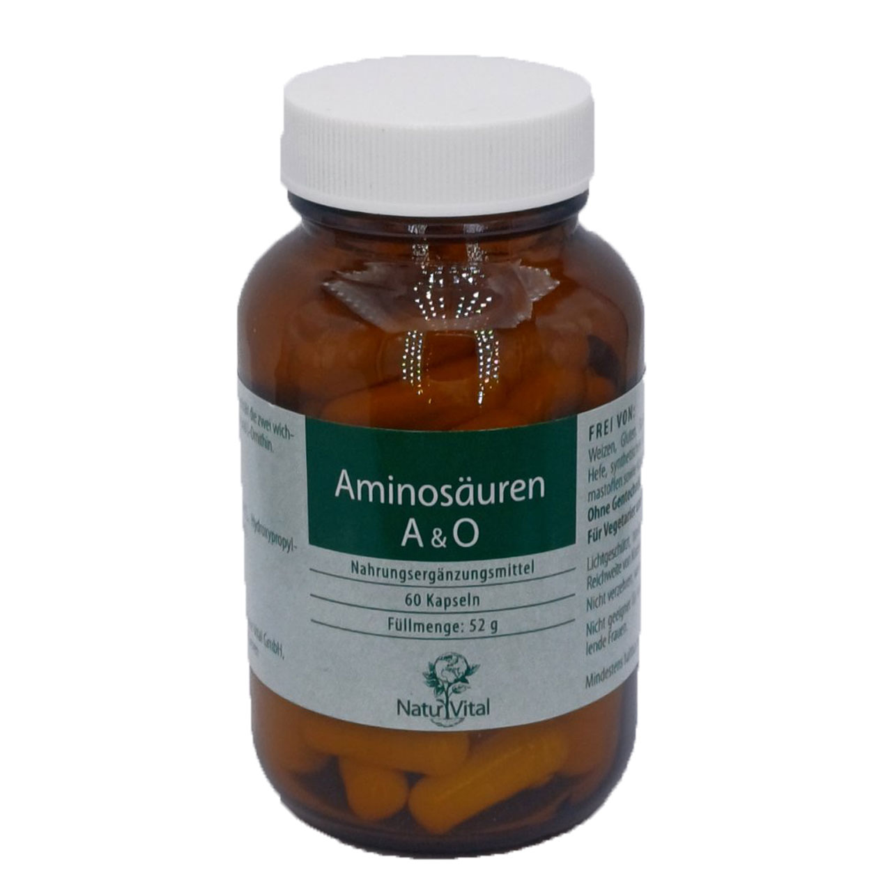 Aminosäuren A und O von Natur Vital beinhaltet 60 Kapseln