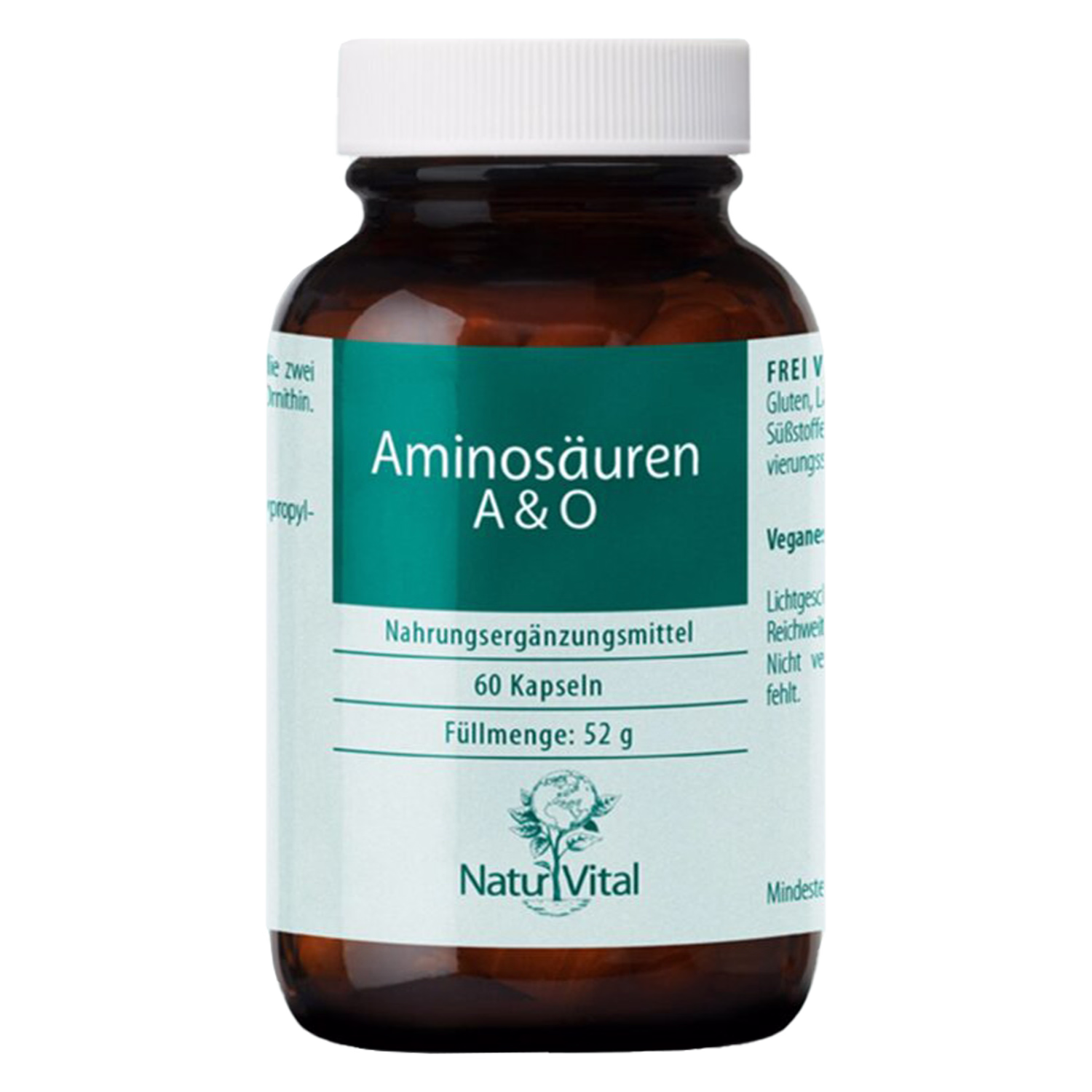 Aminosäuren A und O von Natur Vital beinhaltet 60 Kapseln