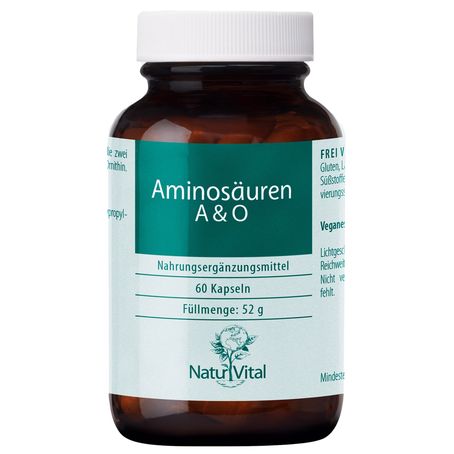 Aminosäuren A und O von Natur Vital beinhaltet 60 Kapseln