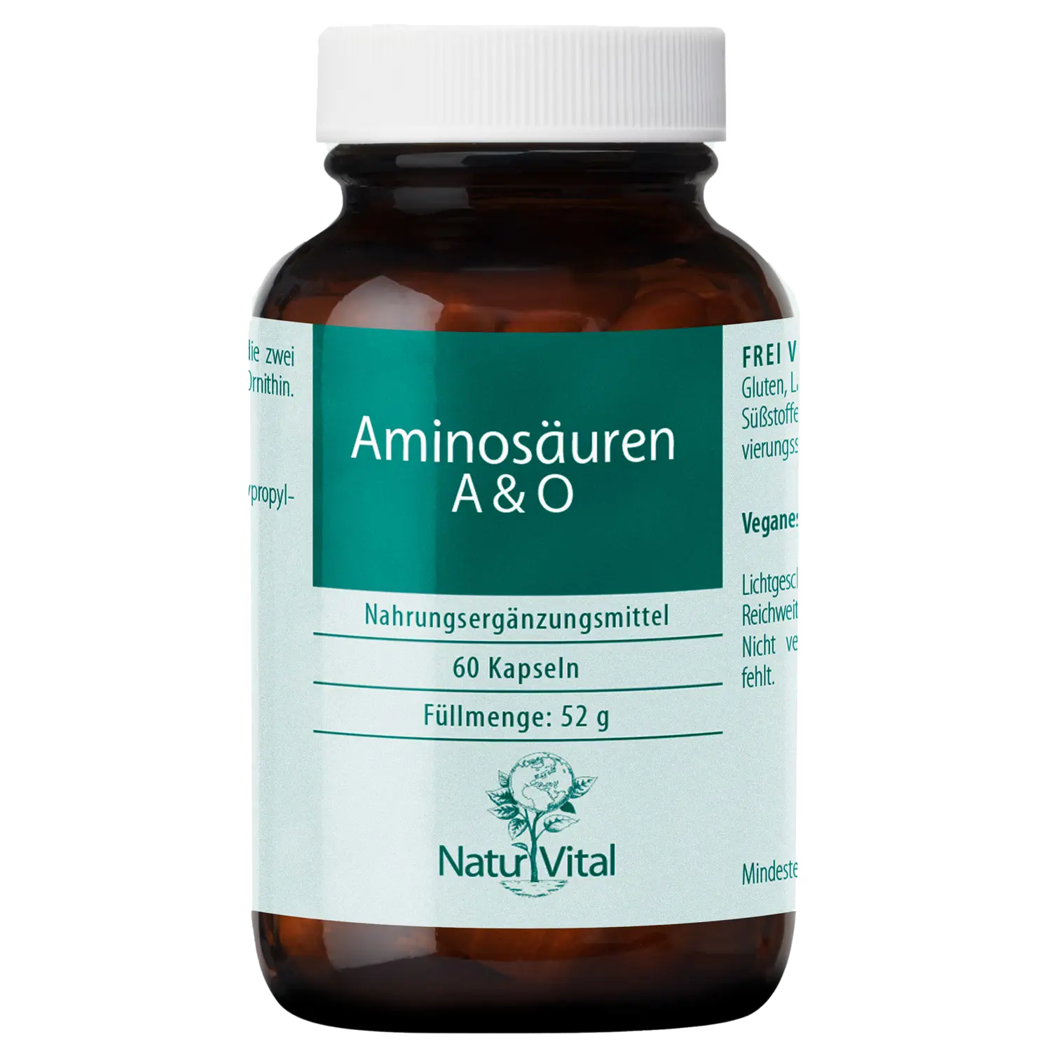 Aminosäuren A und O von Natur Vital beinhaltet 60 Kapseln