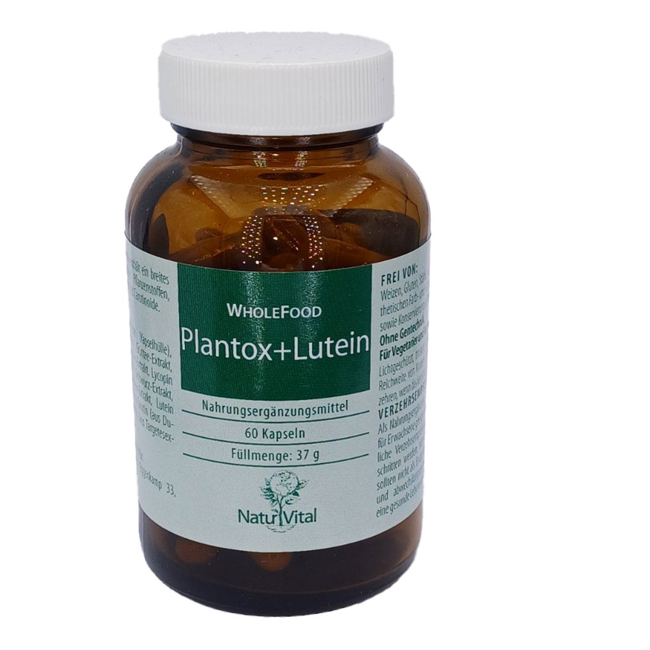 Plantox plus Lutein von Natur Vital beinhaltet 60 Kapseln